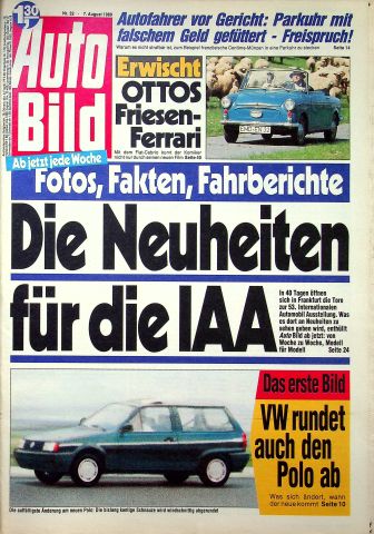 Deckblatt Auto Bild (32/1989)